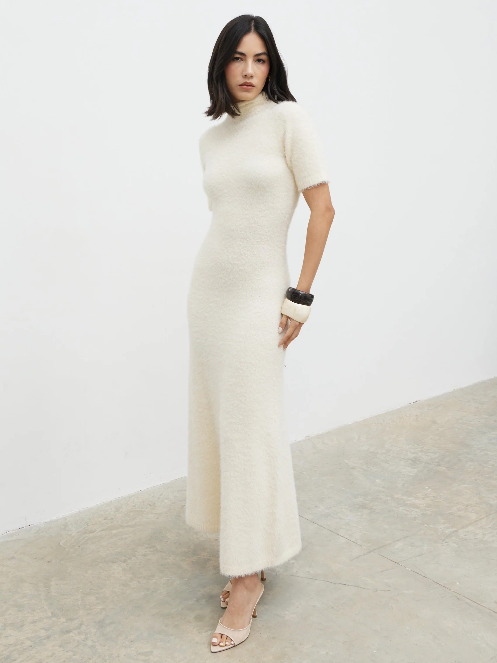 Belisse Short Sleeve Knit Midaxi Dress | Pretty Lavish (UK)