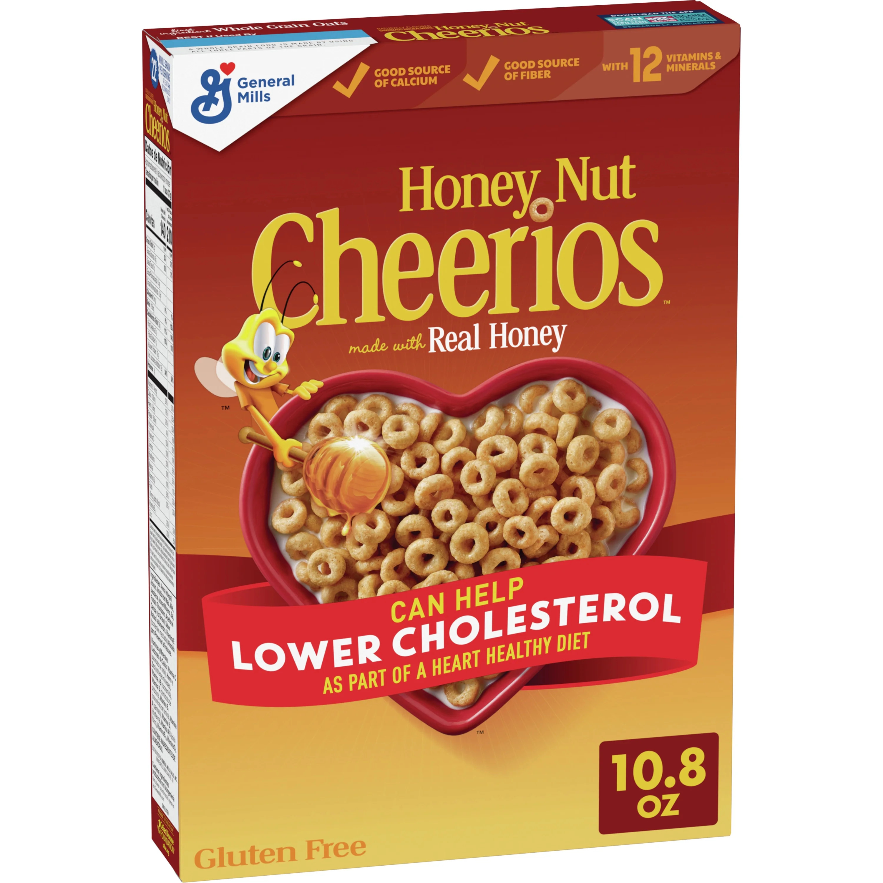 Honey Nut Cheerios Heart Healthy Gluten Free Breakfast Cereal, 10.8oz | Walmart (US)