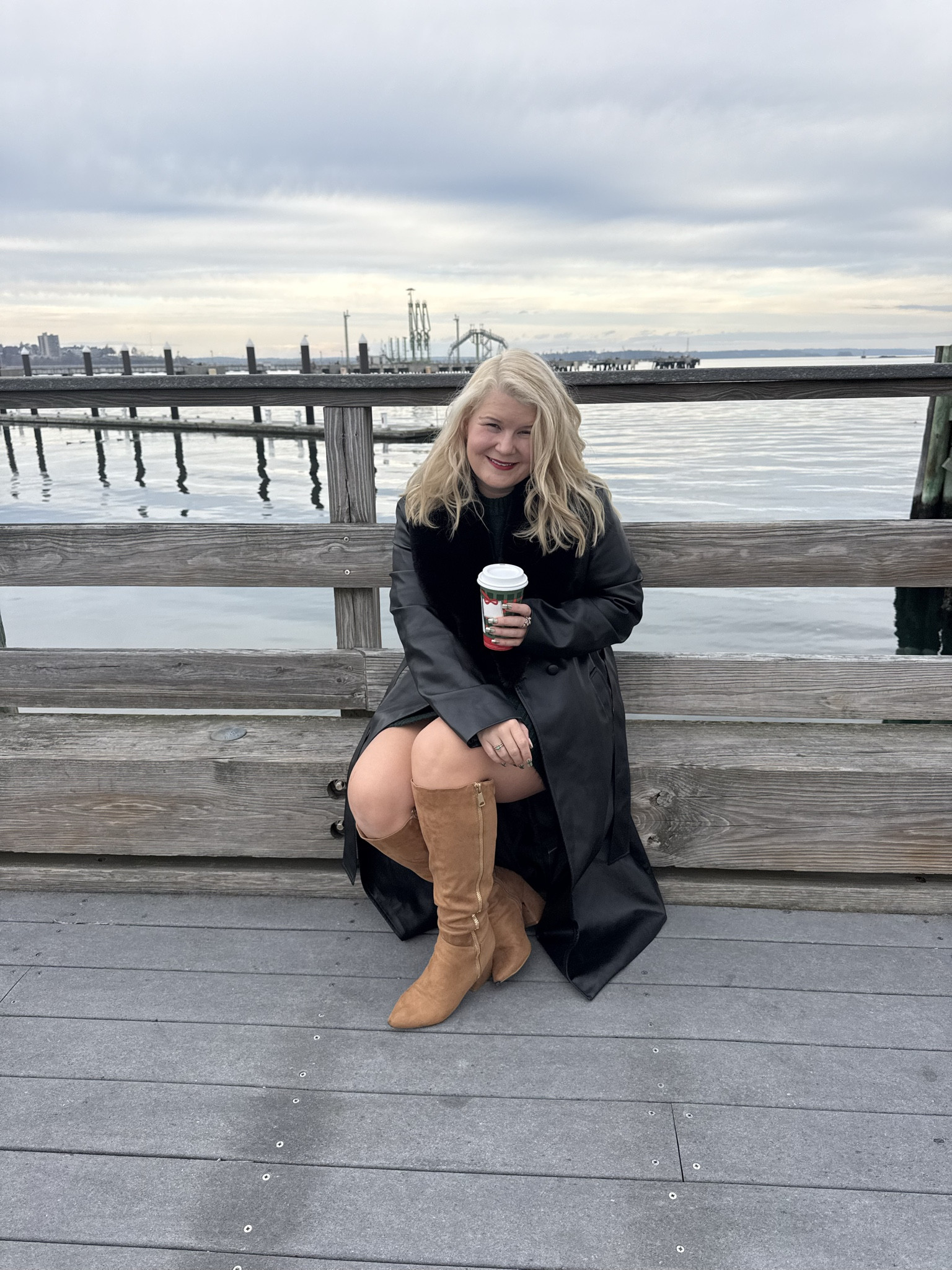 Wednesday ootd. It is still cold here, so sweater dresses and my faux leather duster it is. 

#LTKWorkwear #LTKActive #LTKPetite