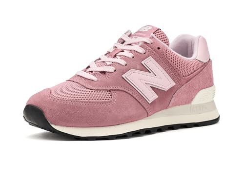 New Balance Women's 574 Sneaker, Alpha Pink/Nb 102 White, 10 | Amazon (US)