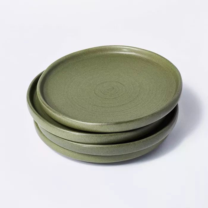 8" 4pk Stoneware Salad Plates Green - Threshold™ designed with Studio McGee | Target