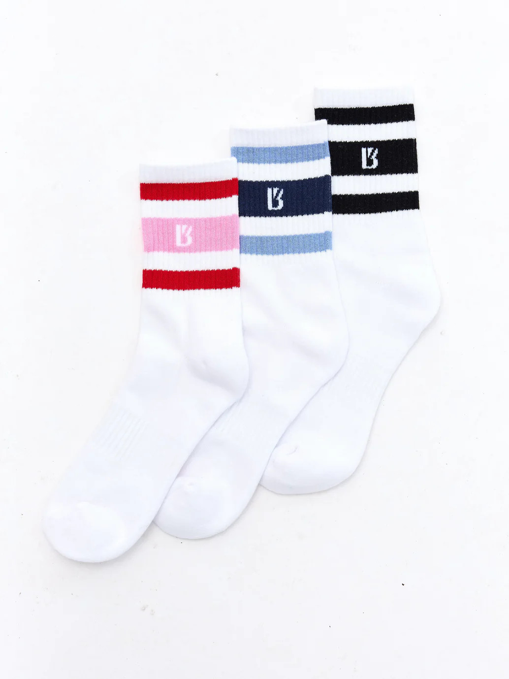 3 Pack Half Crew Stripe Sock - Story Stripe | Buffbunny Collection