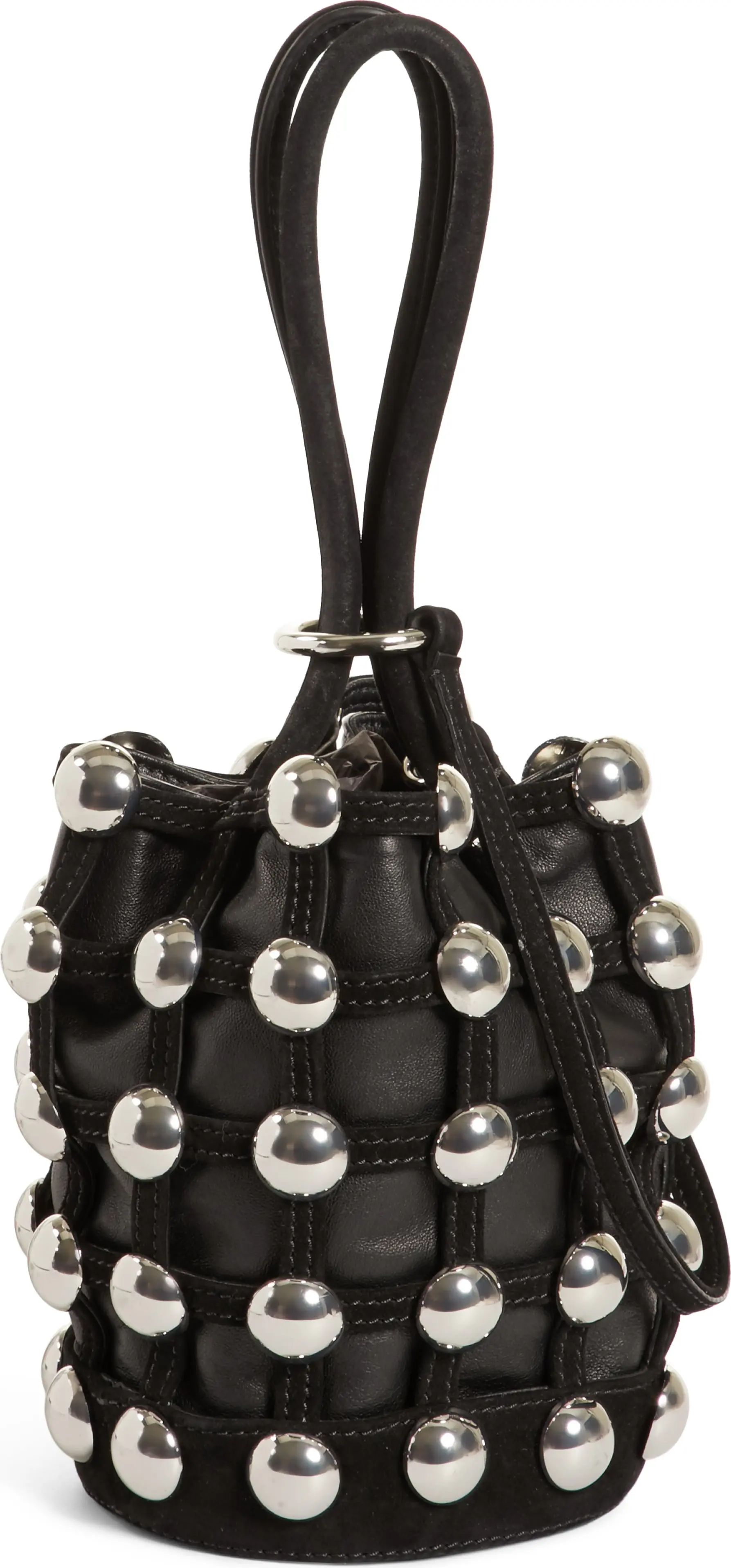 Alexander Wang Mini Roxy Studded Cage Leather Bucket Bag | Nordstrom