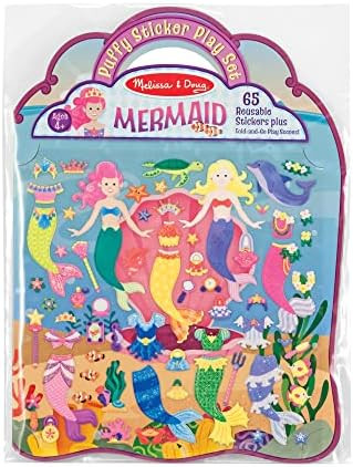 Melissa & Doug Puffy Sticker Activity Book: Mermaids - 65 Reusable Stickers - Kids Fashion Activi... | Amazon (US)