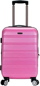 Rockland Melbourne Lightweight Expandable Hardside Spinner Wheel Luggage in Pink | Amazon (US)