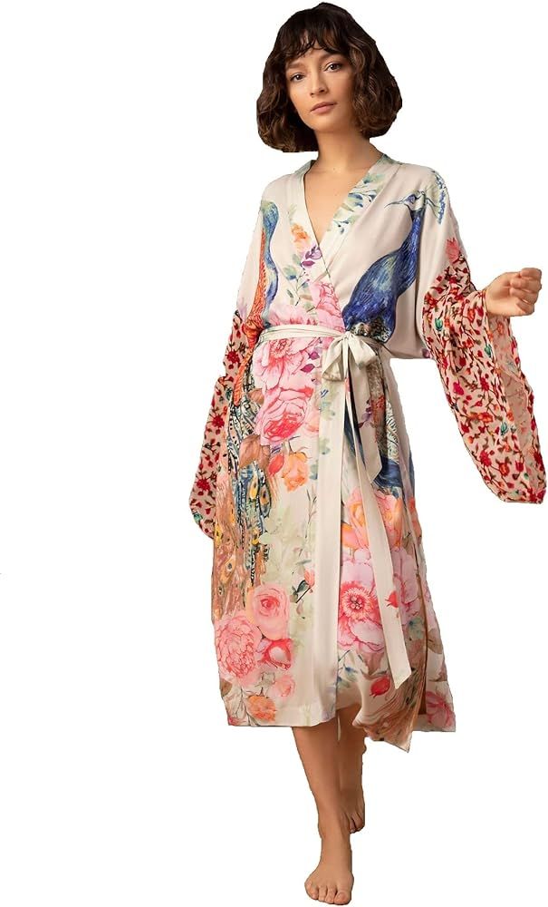 NFASHIONSO Women's Fashion Geometry Print Cover ups Tunic Kimono Cardigan Shawl | Amazon (US)