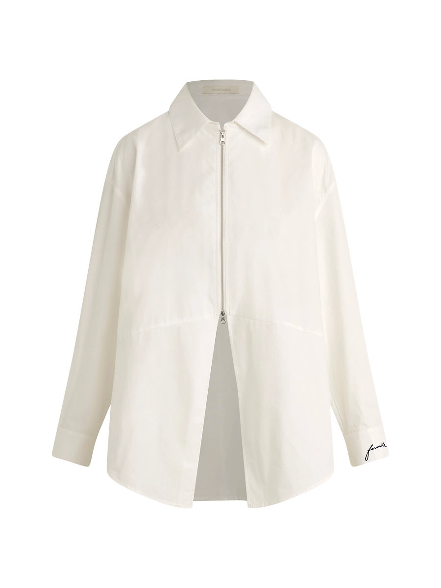 Women's The Zip It Shirt - White - Size XL | Saks Fifth Avenue