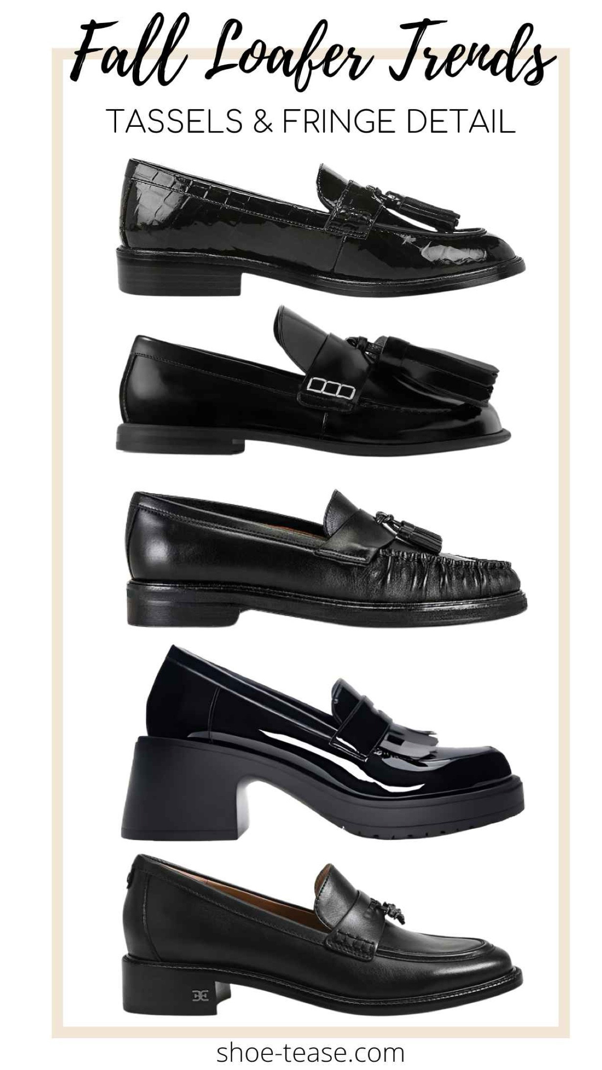 Fall loafers trends: tassels and fringe