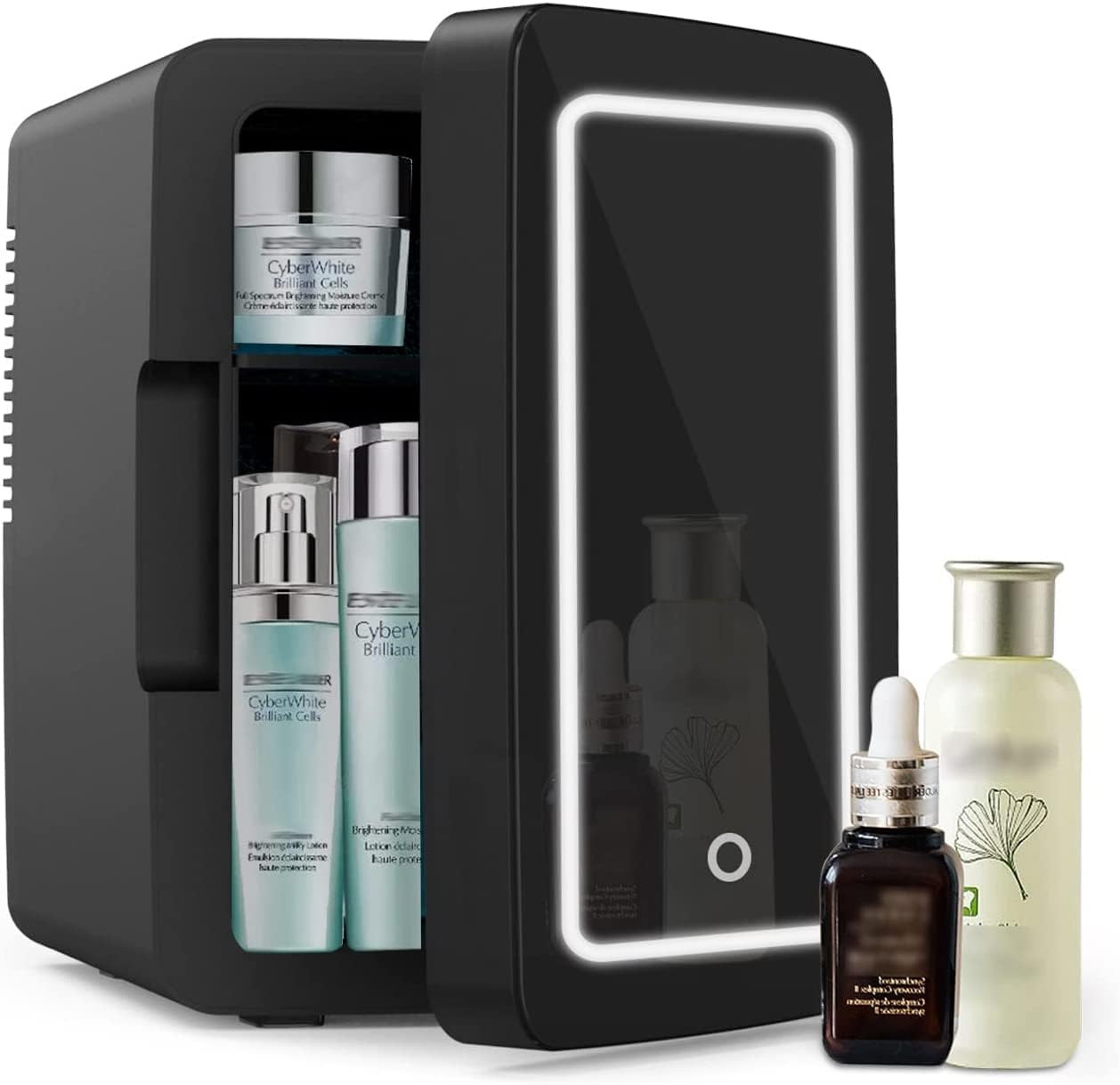 PERSONAL CHILLER 6.2L Skincare Fridge with LED Makeup Mirror, Mini Fridge Cooler and Warmer, Port... | Amazon (US)