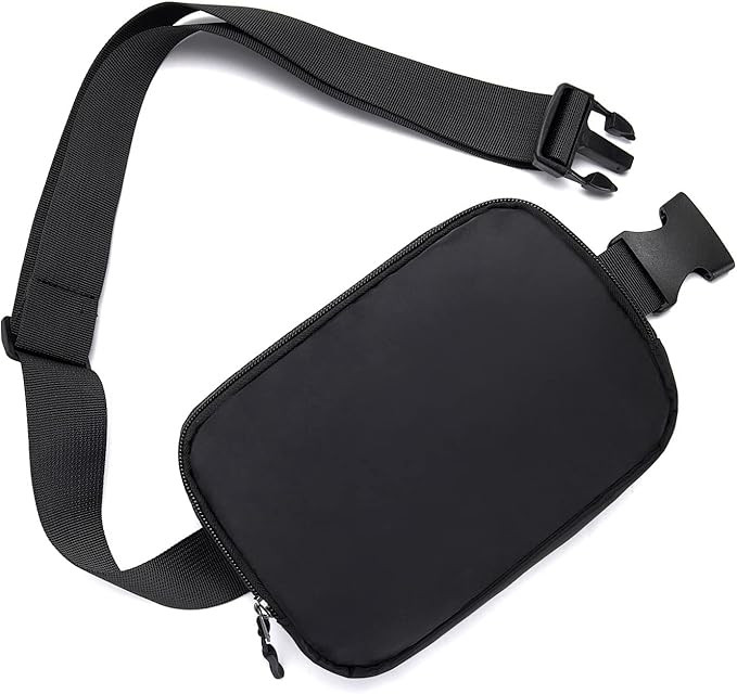 Belt bag Fanny pack crossbody bags for women Everywhere belt bag Waist packs with 3 Pockets (blac... | Amazon (US)
