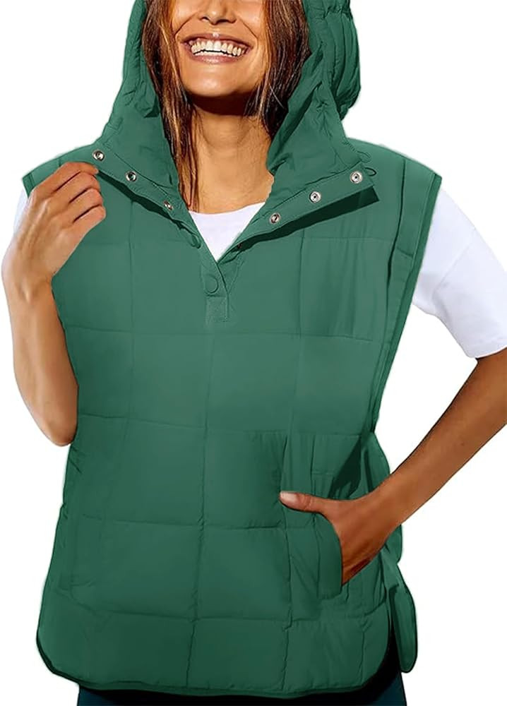 Lianlive Women's Quilted Puffer Vest Lightweight Sleeveless Hooded Jackets Warm Winter Padded Pul... | Amazon (US)