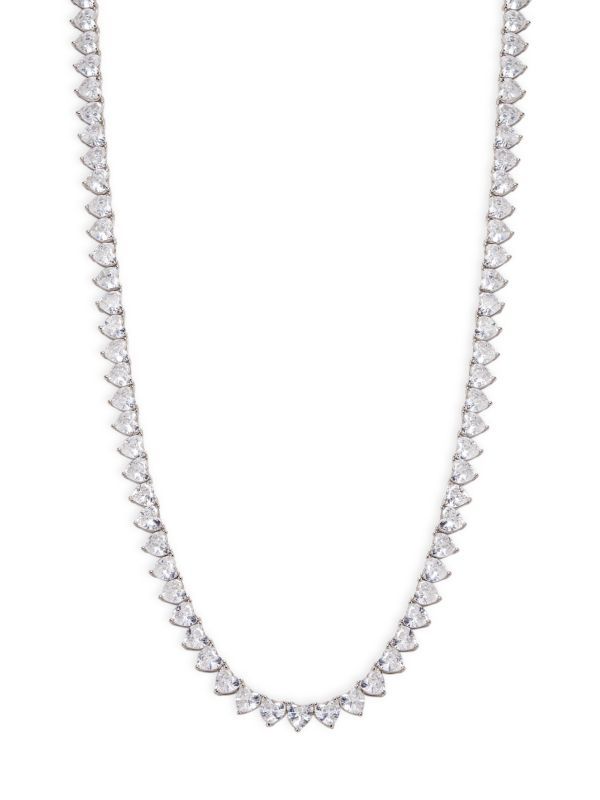 ​Sterling Silver & Cubic Zirconia Heart Tennis Necklace | Saks Fifth Avenue OFF 5TH