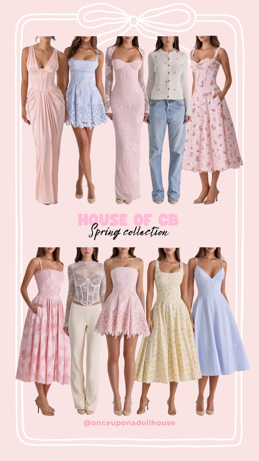 HOUSE OF CB Spring Collection! 

Dress, gown, cardigan, lace top