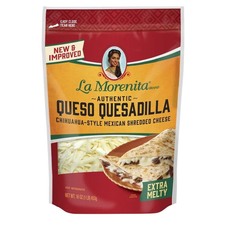 La Morenita Queso Quesadilla, Chihuahua-Style Melting Cheese, 16 oz, Resealable Plastic Bag, Refr... | Walmart (US)