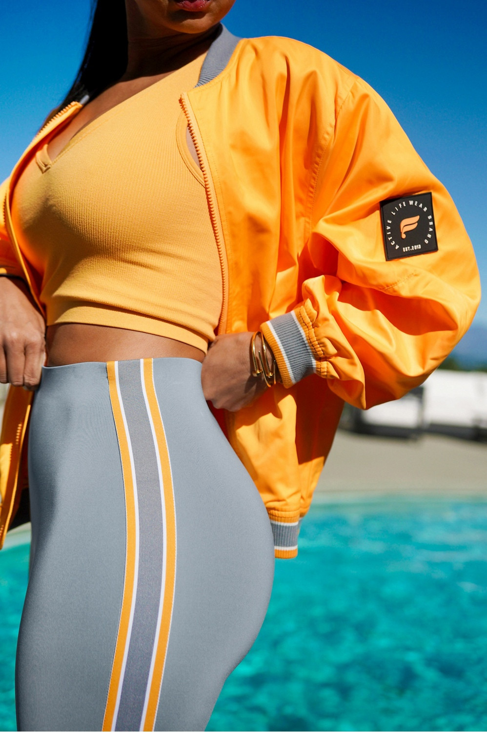 Satin Bomber Jacket | Fabletics - North America