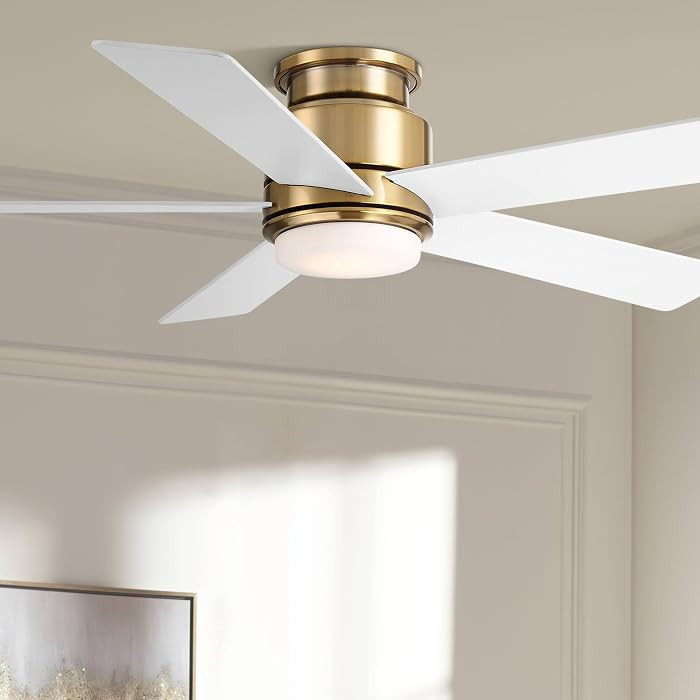 Casa Vieja 52" Grand Palm Modern Indoor Outdoor Ceiling Fan 5 Blade LED Light Remote Control Soft... | Amazon (US)