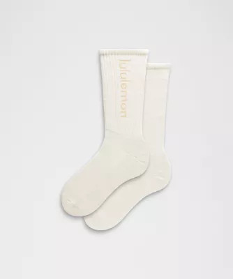 Unisex Daily Essential Crew Socks   Metallic Wordmark | lululemon (AU)