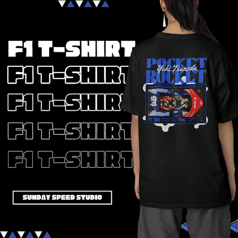YUKI TSUNODA - pocket rocket t-shirt (F1 Collection) | Etsy (US)