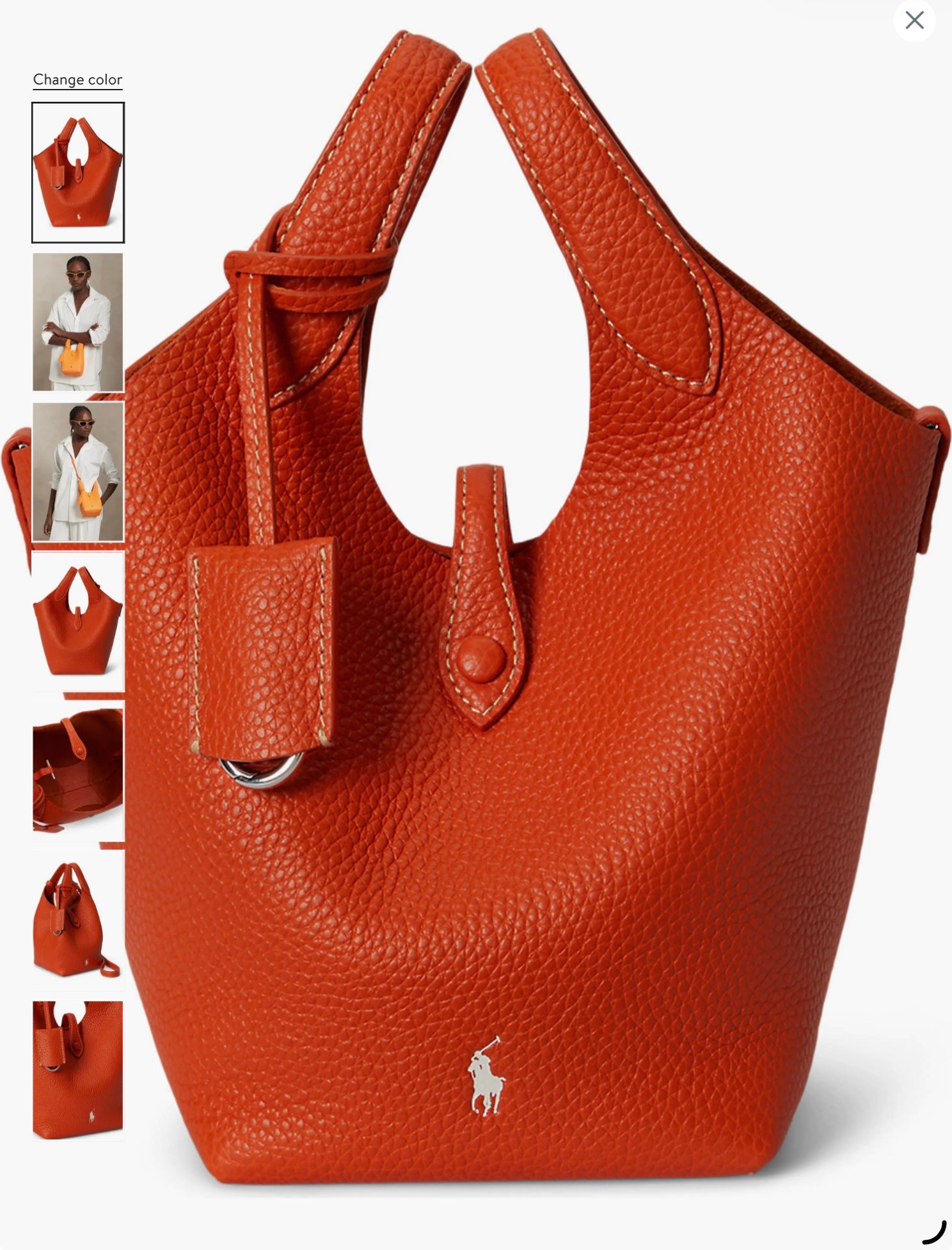 How cute are these bucket bags from Polo by Ralph Lauren. Adding a pop of color with these playful mini bags never look so chic. Available in Many Colors and also they come with removable strap for a crossbody option. 

 