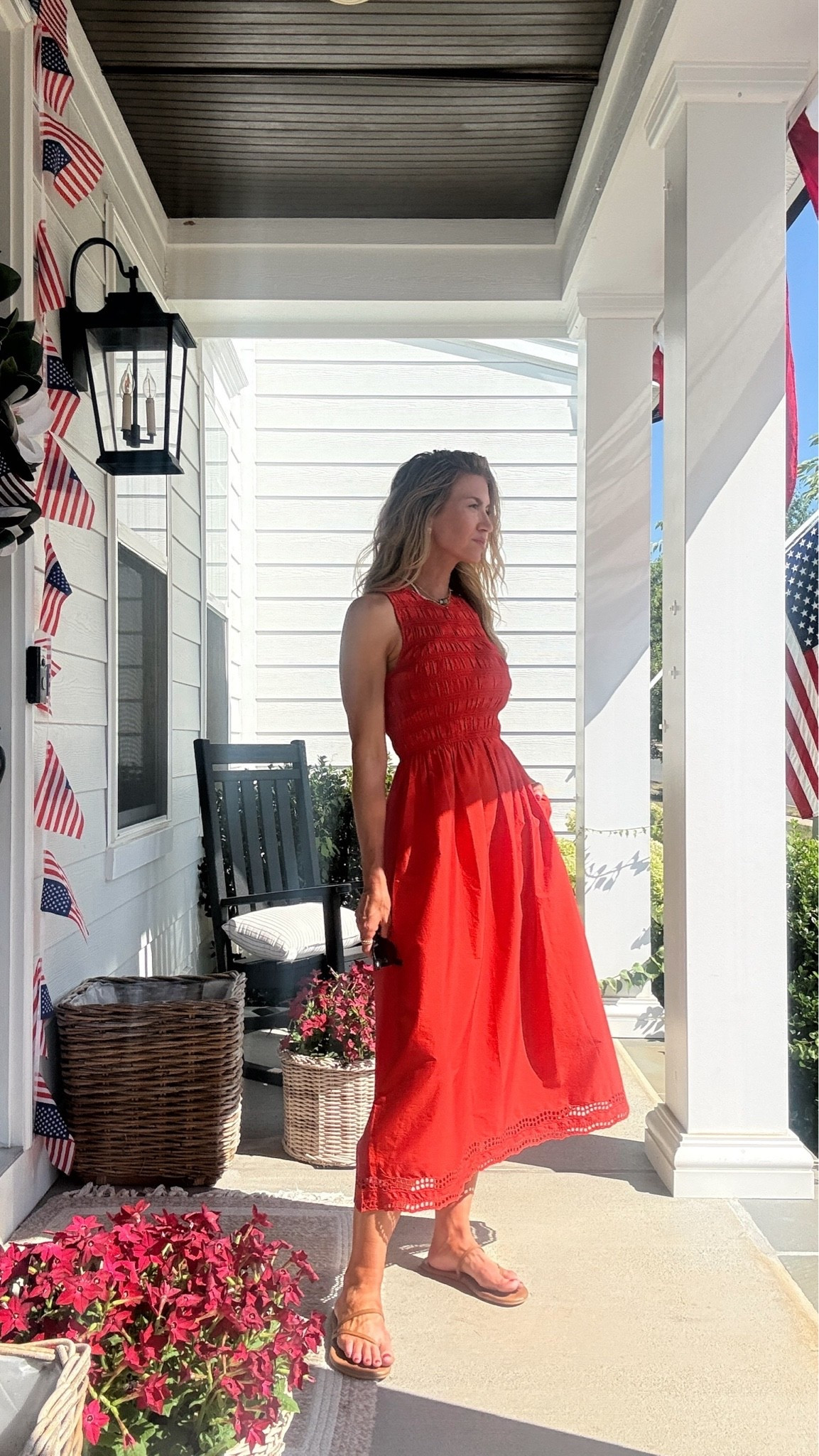 Red summer dress! 
Runs TTS, wearing size XS

#LTKootd #LTKgrwm #LTKSeasonal