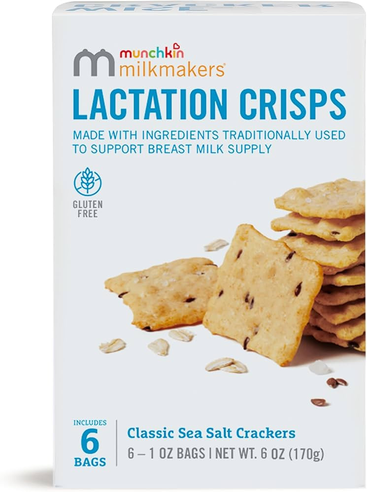 Munchkin Milkmakers Lactation Crisps for Nursing, Breastfeeding & Pumping Moms - Gluten Free & Fe... | Amazon (US)