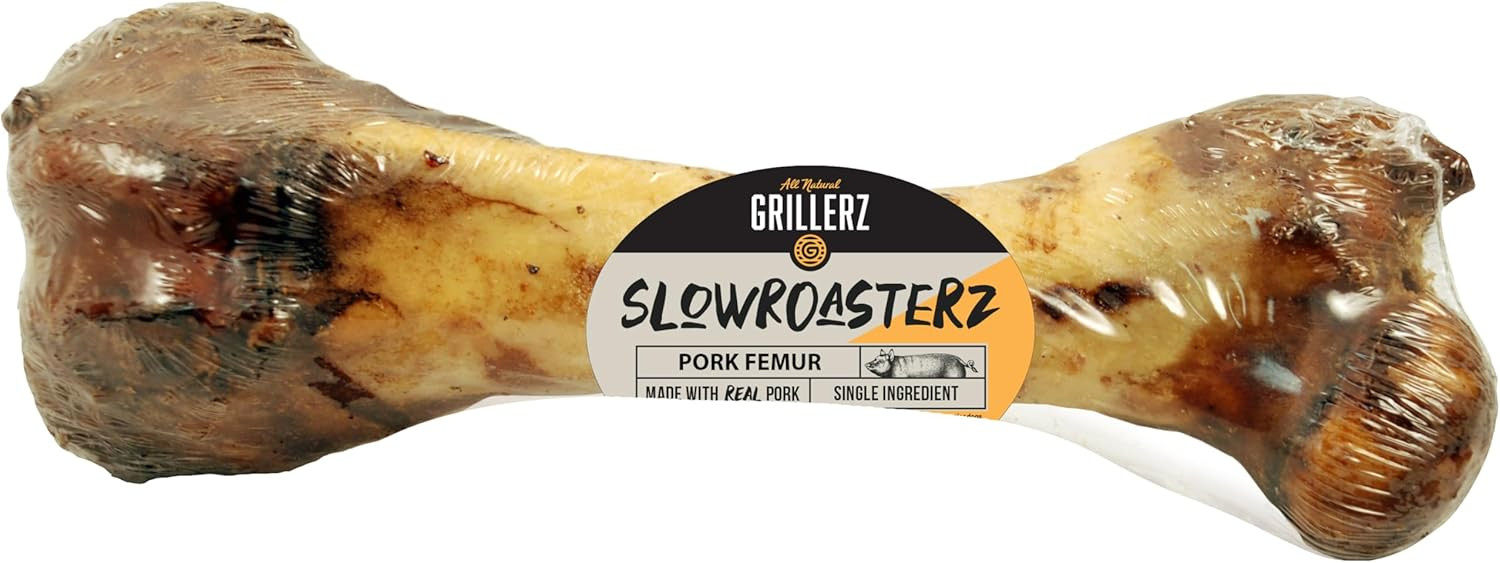 Grillerz Pork Femur Bone, 1 Count, Rawhide Free, All Natural Treat for All Breeds, Gluten Free, L... | Amazon (US)