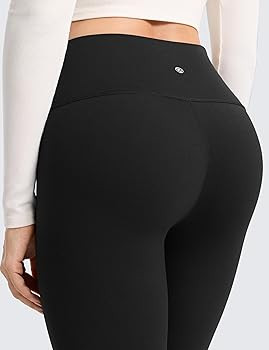 CRZ YOGA Matte Fleece Lined Leggings 28'' - Thermal Casual Lounge Workout Womens Yoga Full Length... | Amazon (US)