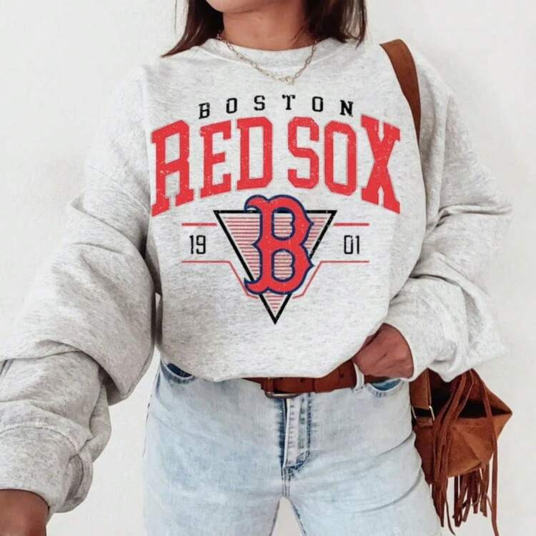 Vintage Mlb 90s Boston SweatShirt, Red Sox Shirt, Baseball Swea-1 | SHEIN