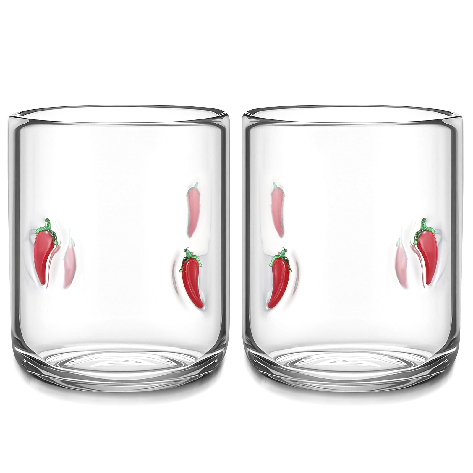2 PCS Icon Juice Glasses - 14oz Old Fashioned Icon Stemless Wine Drinking Juice Cocktail Coffee G... | Amazon (US)