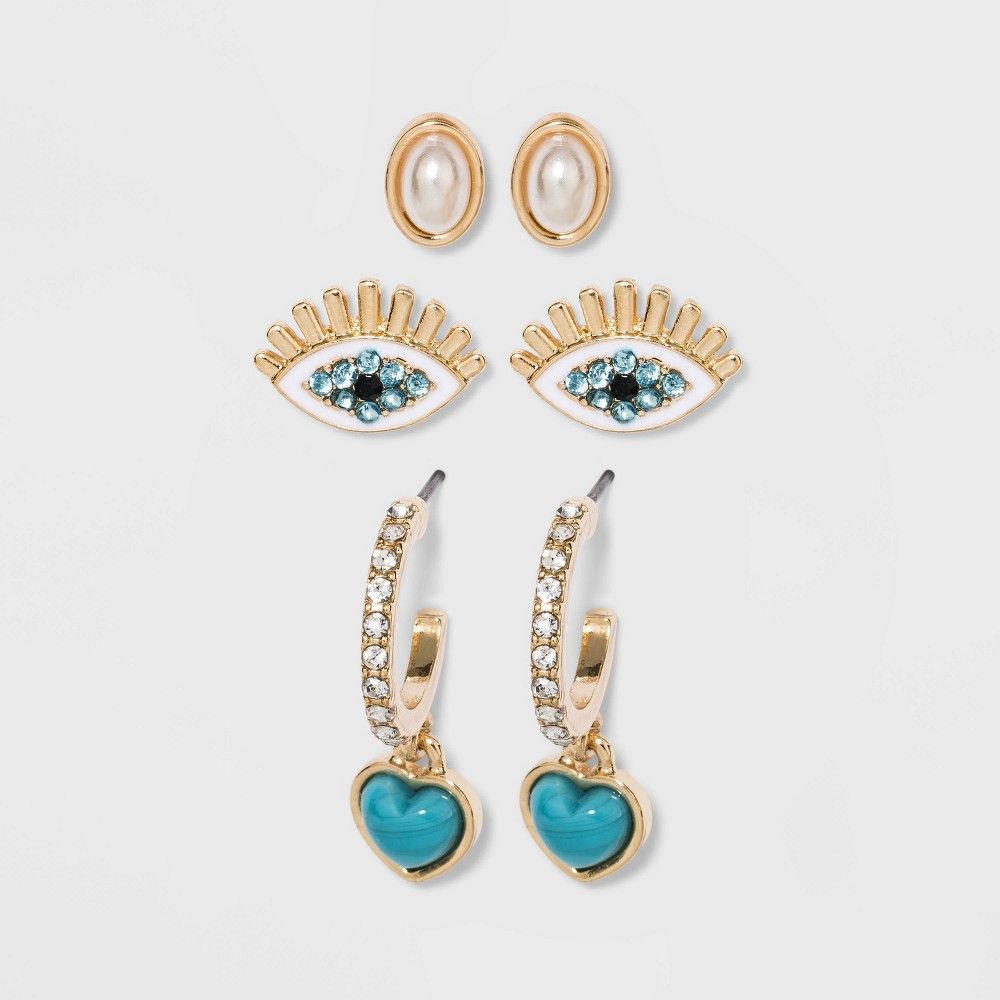 SUGARFIX by BaubleBar Mystical Earring Set - Turquoise | Target