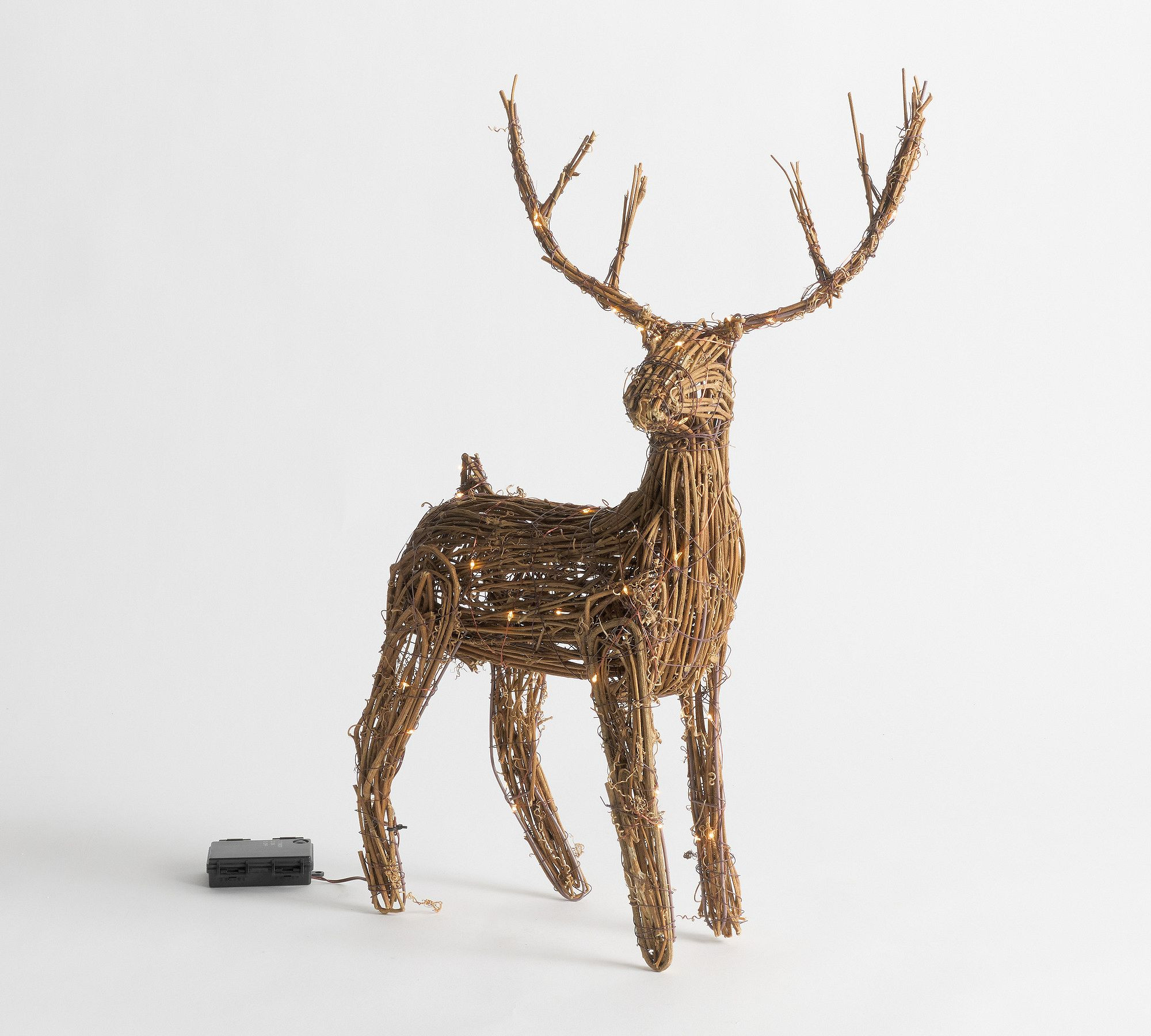 Lit Rattan Stag | Pottery Barn (US)