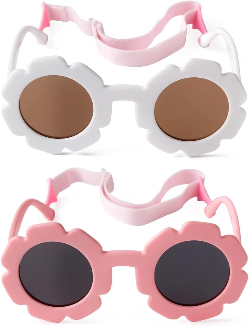JUDOO Toddler Sunglasses with Strap Polarized Flexible Flower Glasses for Infant Baby Boys Girls ... | Amazon (US)