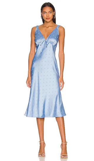 Marianne Midi Dress in Victorian Blue | Revolve Clothing (Global)