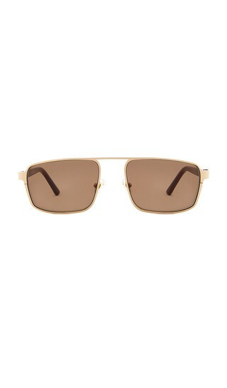 Lu Goldie Billie Sunglasses in Brown. | Revolve Clothing (Global)