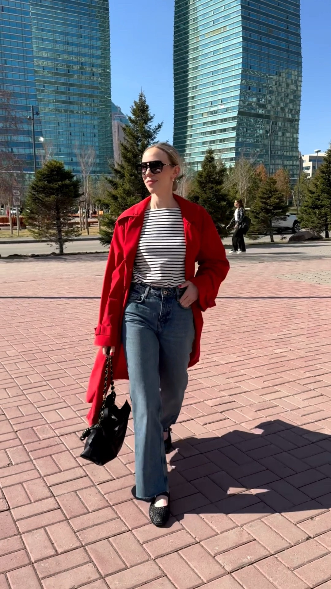 Spring outfit, trench coat, red coat, striped tee, silk scarf, leather ballet flats

#LTKSeasonal #LTKOver40 #LTKSaleAlert