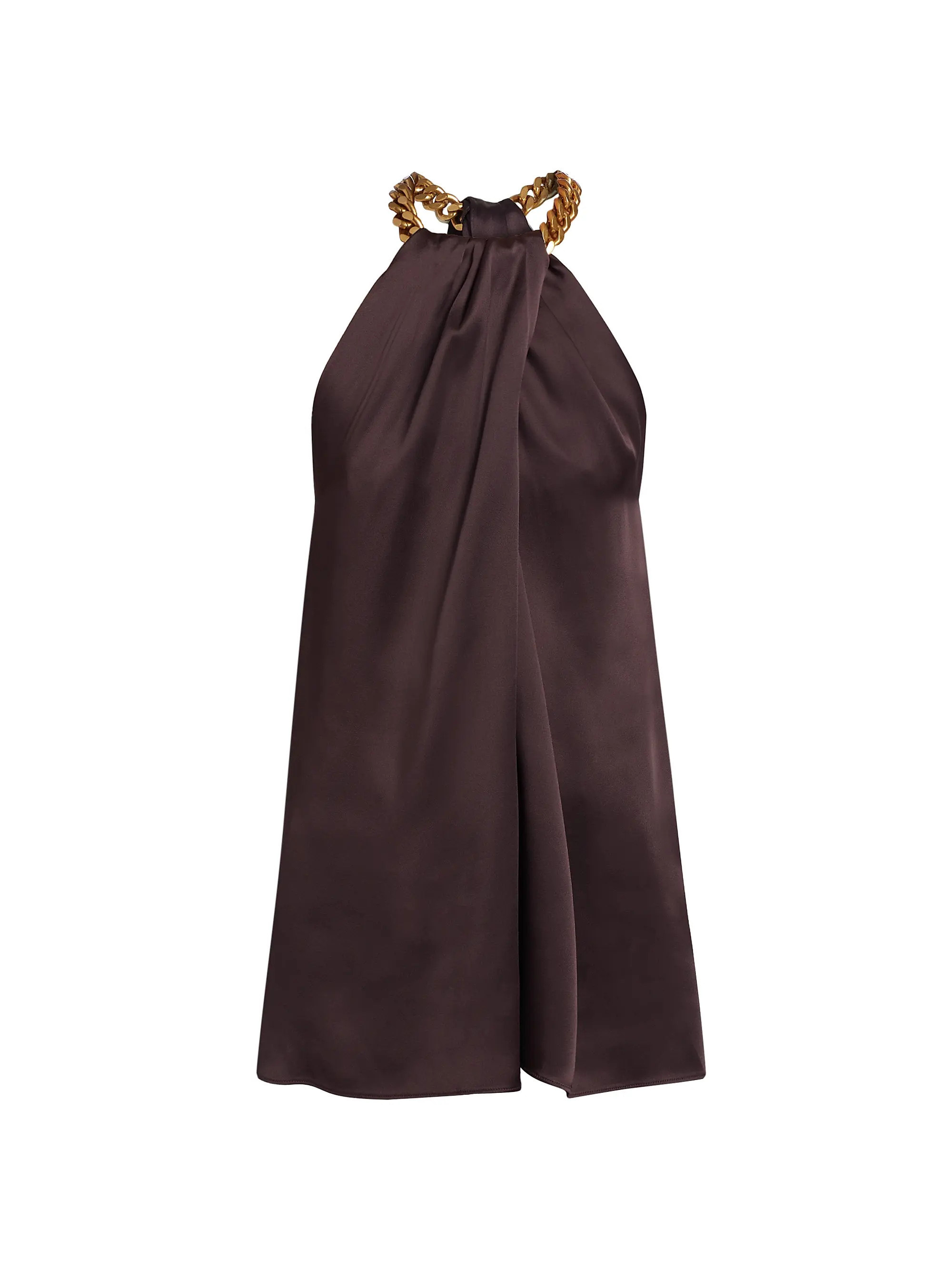 Satin Chain-Link Halter Top | Saks Fifth Avenue