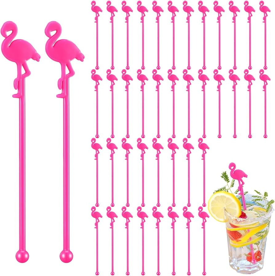 Hushee 30 Pcs Cocktail Swizzle Sticks 6 Inch Fun Cocktail Stir Sticks Reusable Food Picks Stirrer... | Amazon (US)