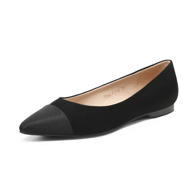 DREAM PAIRS Women’s Comfortable Ballet Dressy Work Pointed Toe Flats Shoes BLACK/SUEDE SDFA227W... | Walmart (US)