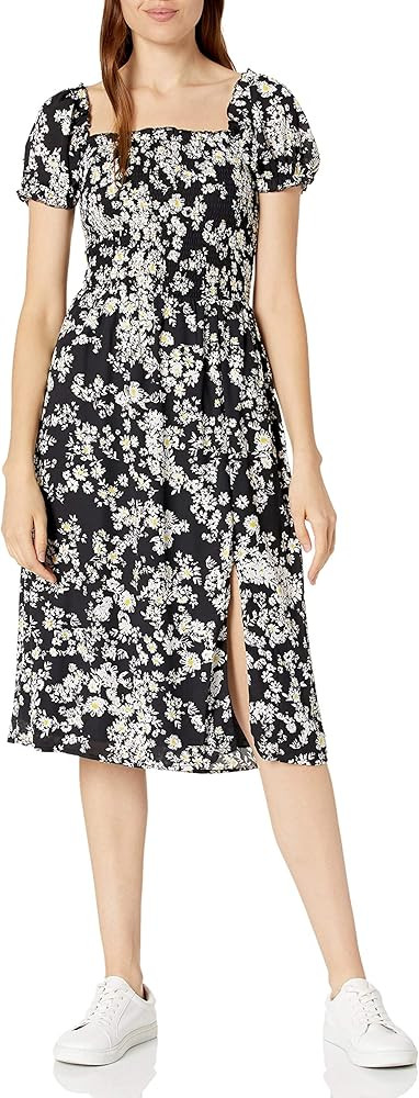 4SI3NNA Women's Cayden Short Puff Sleeve Smocked Midi Dress | Amazon (US)