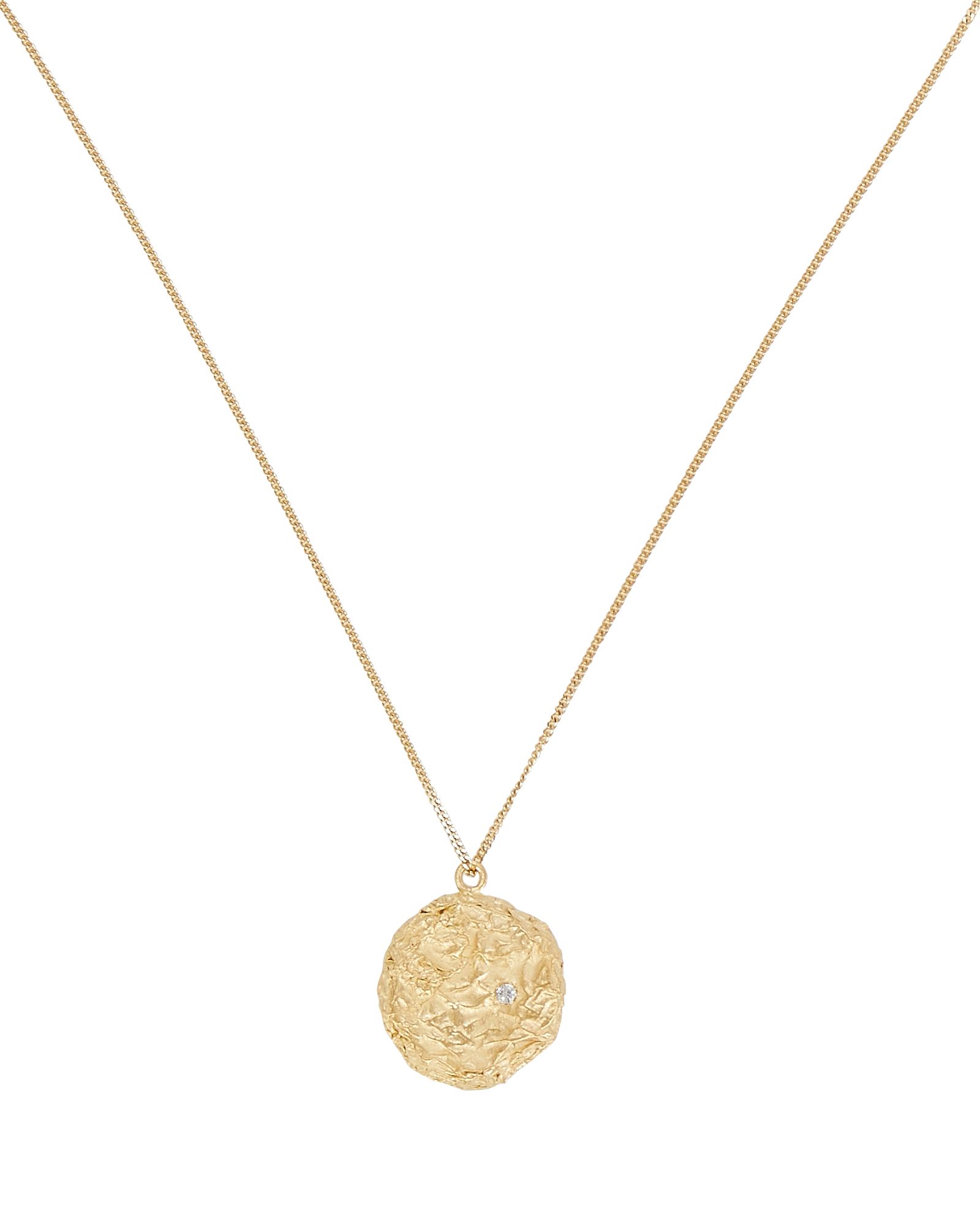 Foil Circle 14k Gold Vermeil Necklace | INTERMIX