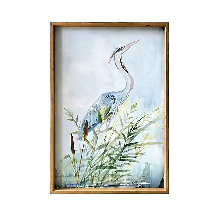 Heron Wood Framed Canvas Art Print | Kirkland's Home