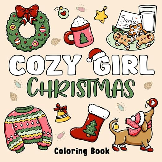 Cozy Girl Christmas Coloring Book: Bold and Easy Designs for Adults & Teens (Cozy Girl Series) | Amazon (US)