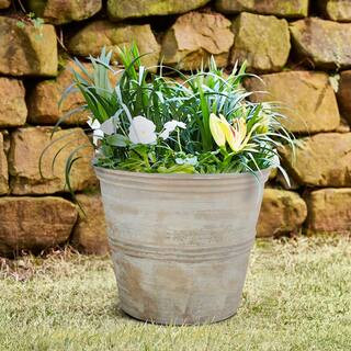 Messina 13.98 in. x 11.61 in. Antique Terracotta Clay Pot | The Home Depot