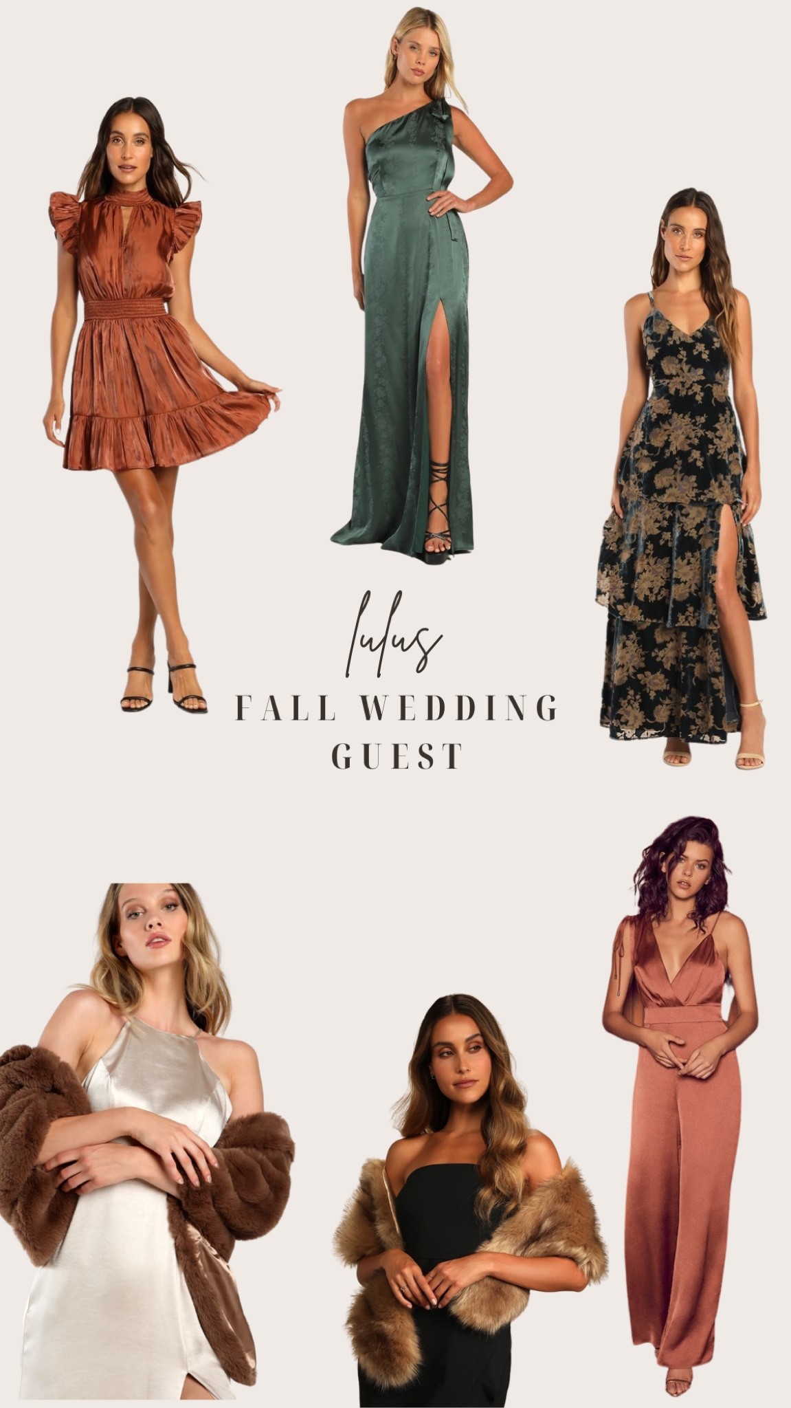 Wedding Guest Outfits From Lulus- tiktok video #weddingguest #falldresses 

#LTKwedding
