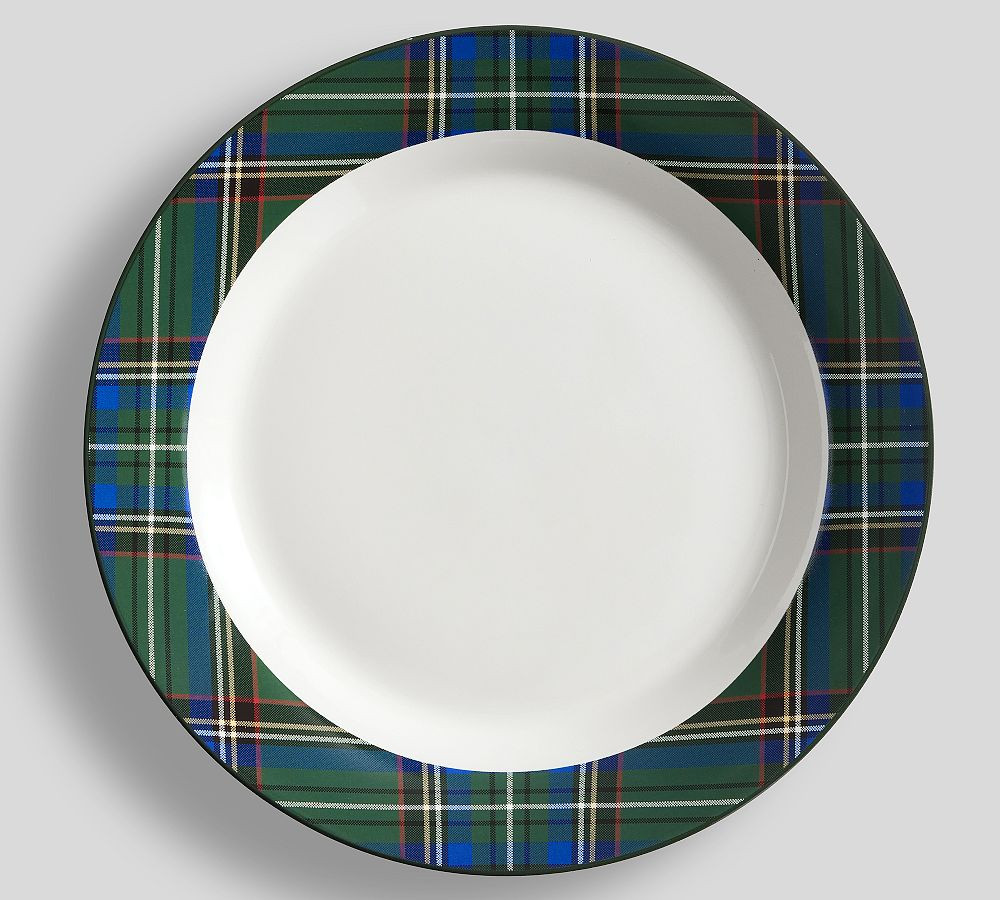 Stewart Plaid Stoneware Dinner Plates - Set of 4 | Pottery Barn (US)