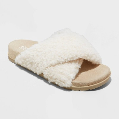 Women's Rachel Footbed Slippers - Stars Above™ Cream 9 | Target