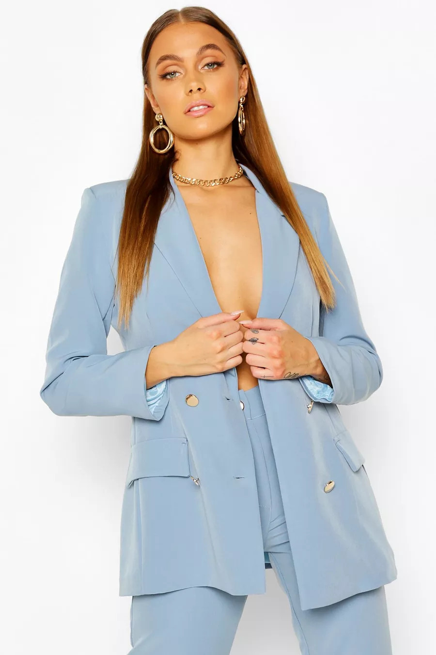 Double Breasted Military Blazer | Boohoo.com (US & CA)