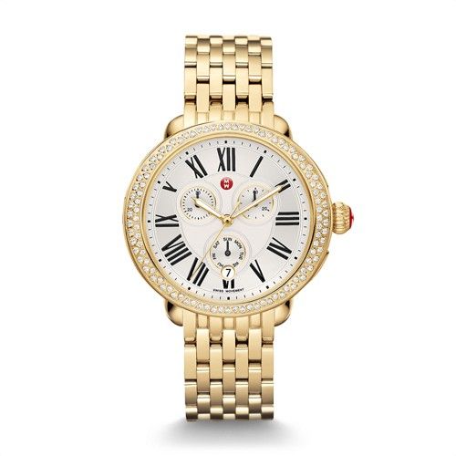 Michele Serein Diamond Gold Watch Mww21a000011 White | Michele Watches