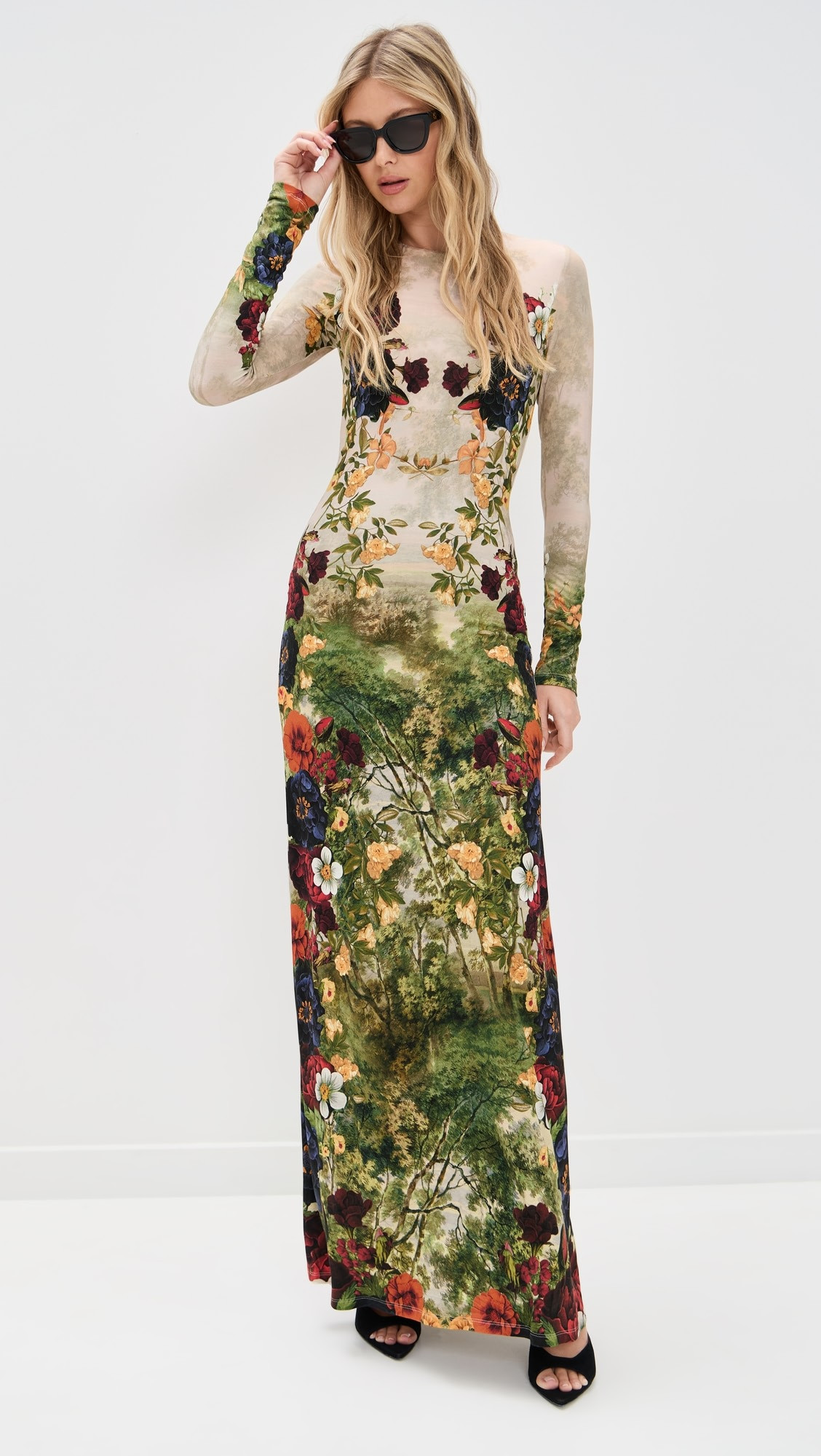 Delora Long Sleeve Crew Neck Maxi Dress | Shopbop