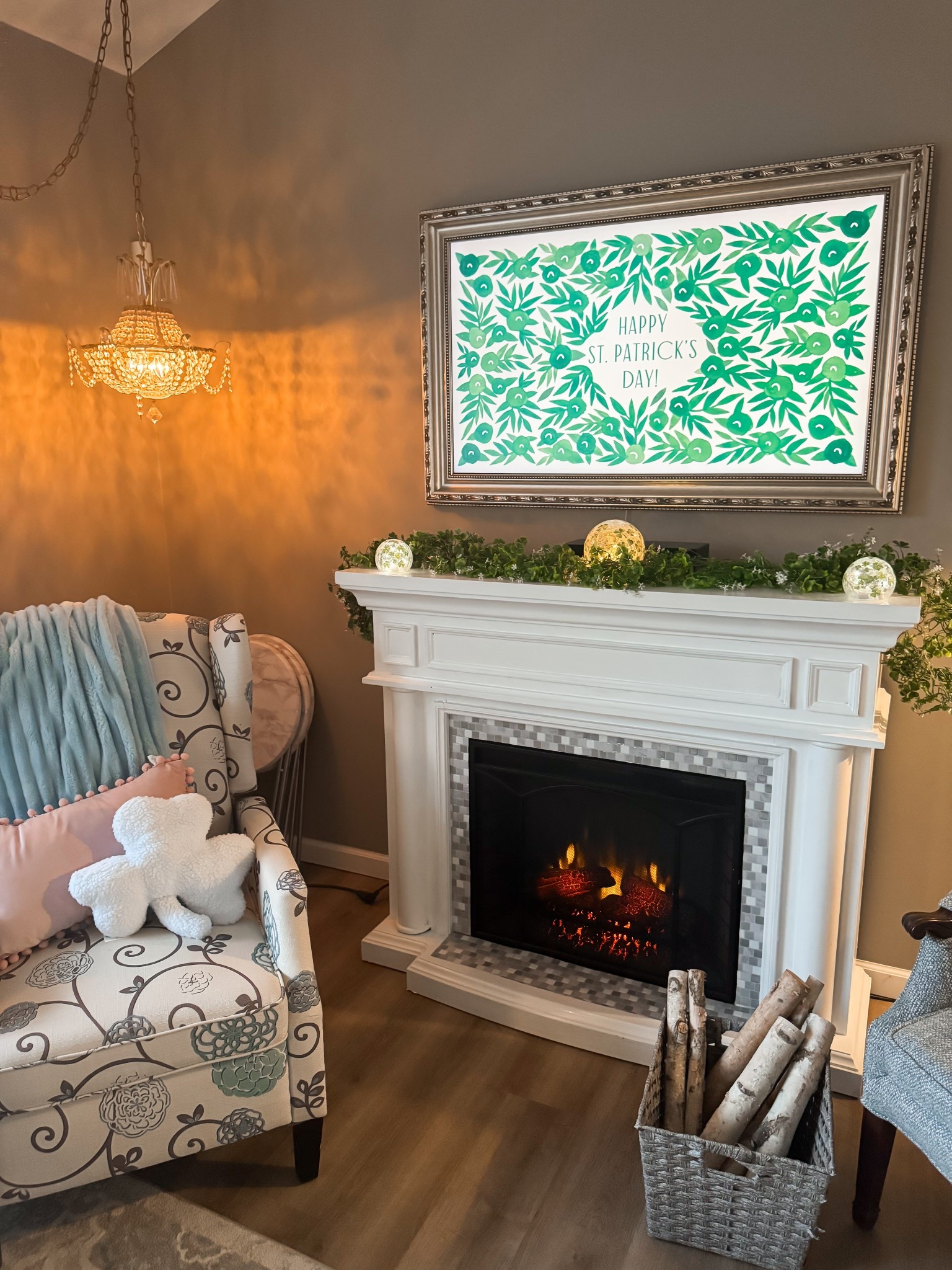 More living room views of my St. Patrick’s Day decor! I always have so much fun with my Frame TV art! • st Patrick’s day home decor • living room decor 

#LTKFindsUnder100 #LTKSeasonal #LTKHome
